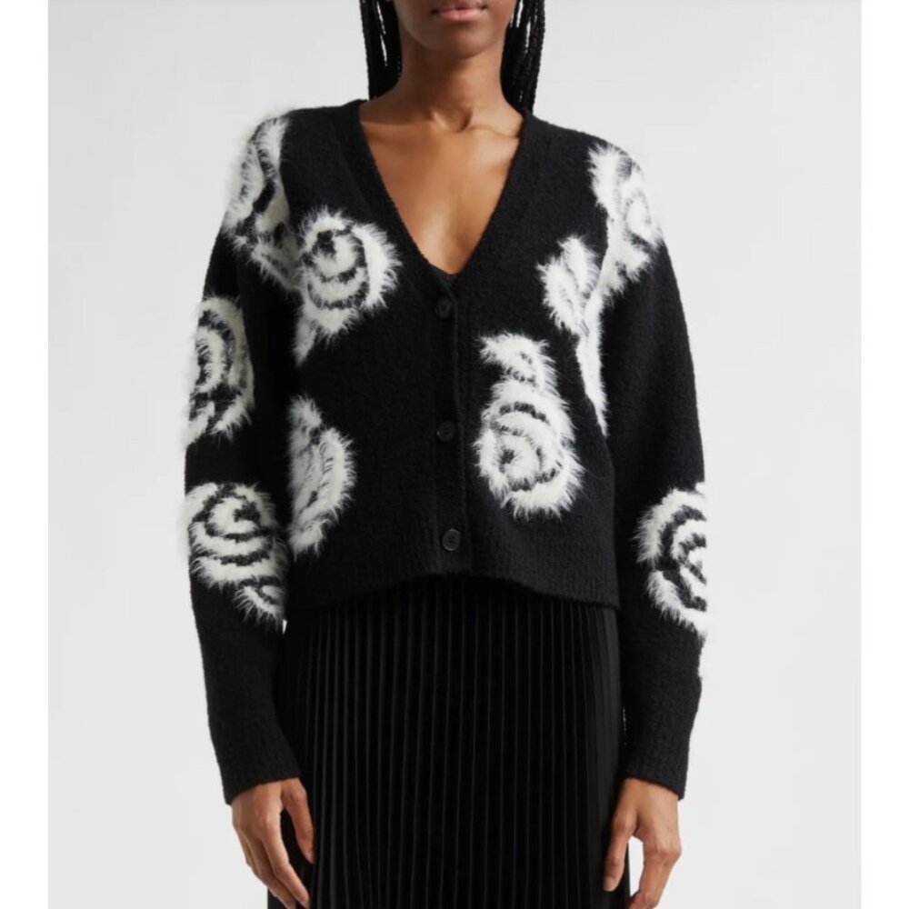 Cinq à Sept Aerin Abstract Floral Long Sleeve Sweater size XS - Picture 1 of 10